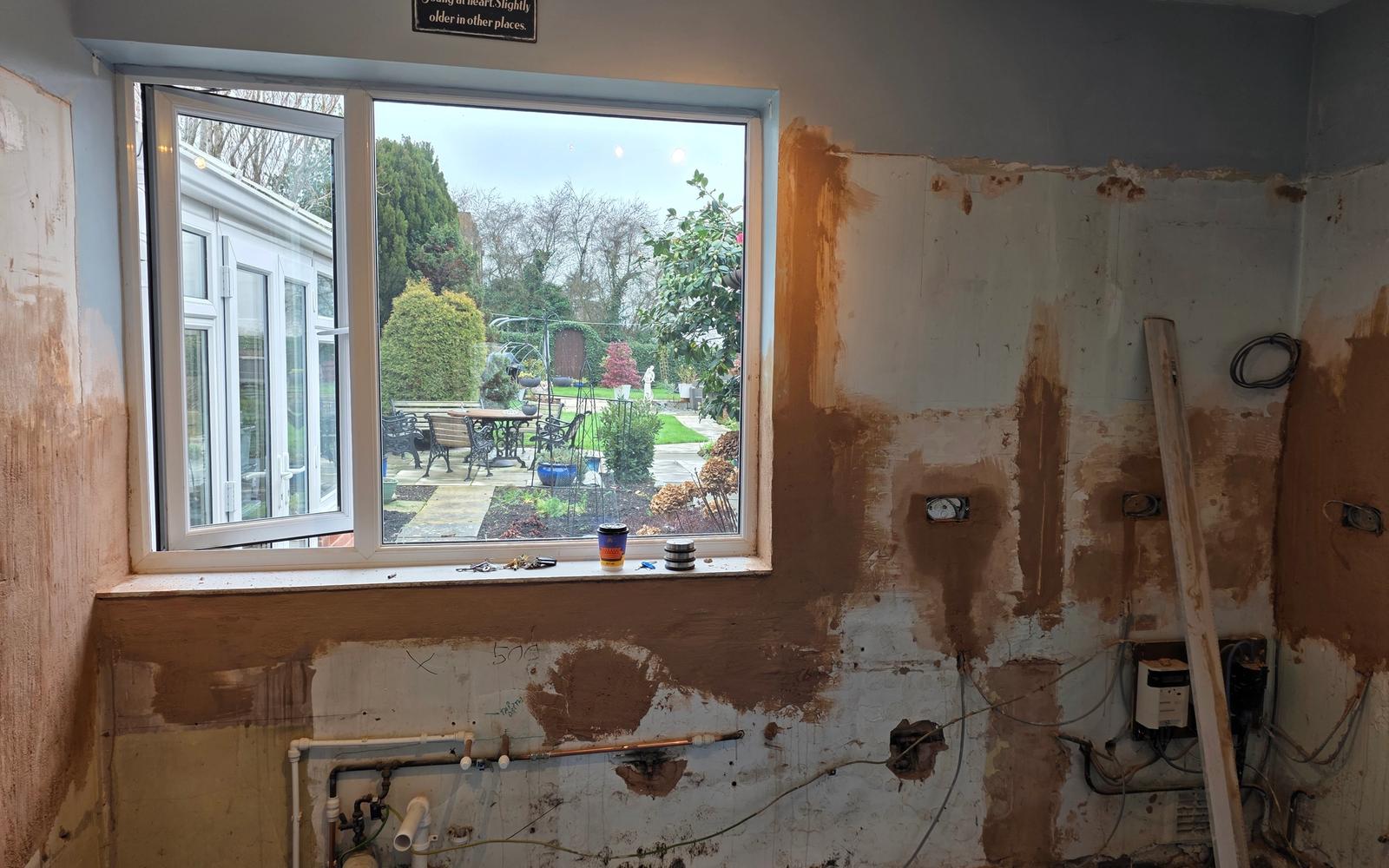 Minerva worktops with waterfall windowsill, Leamington Spa