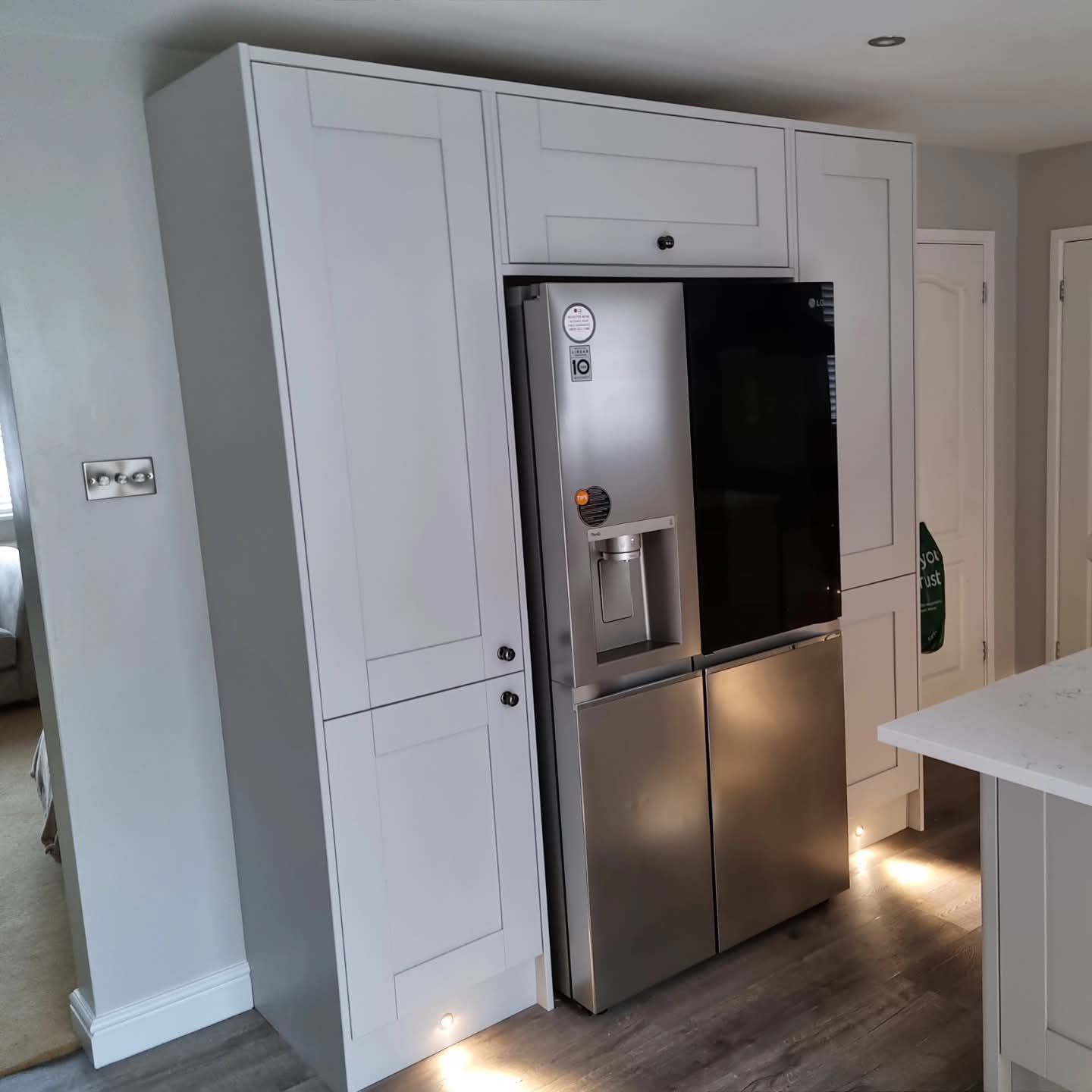 Wall removed to open up a kitchen diner
