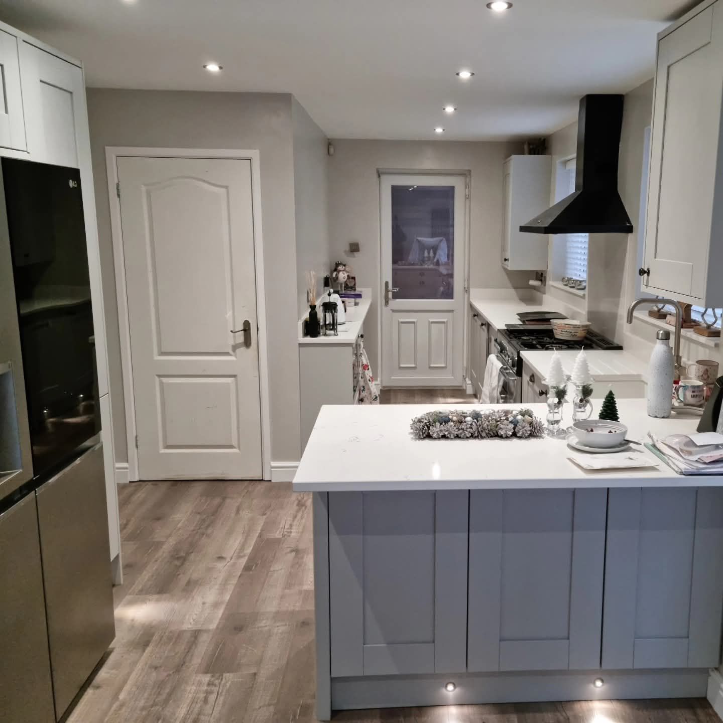 Wall removed to open up a kitchen diner