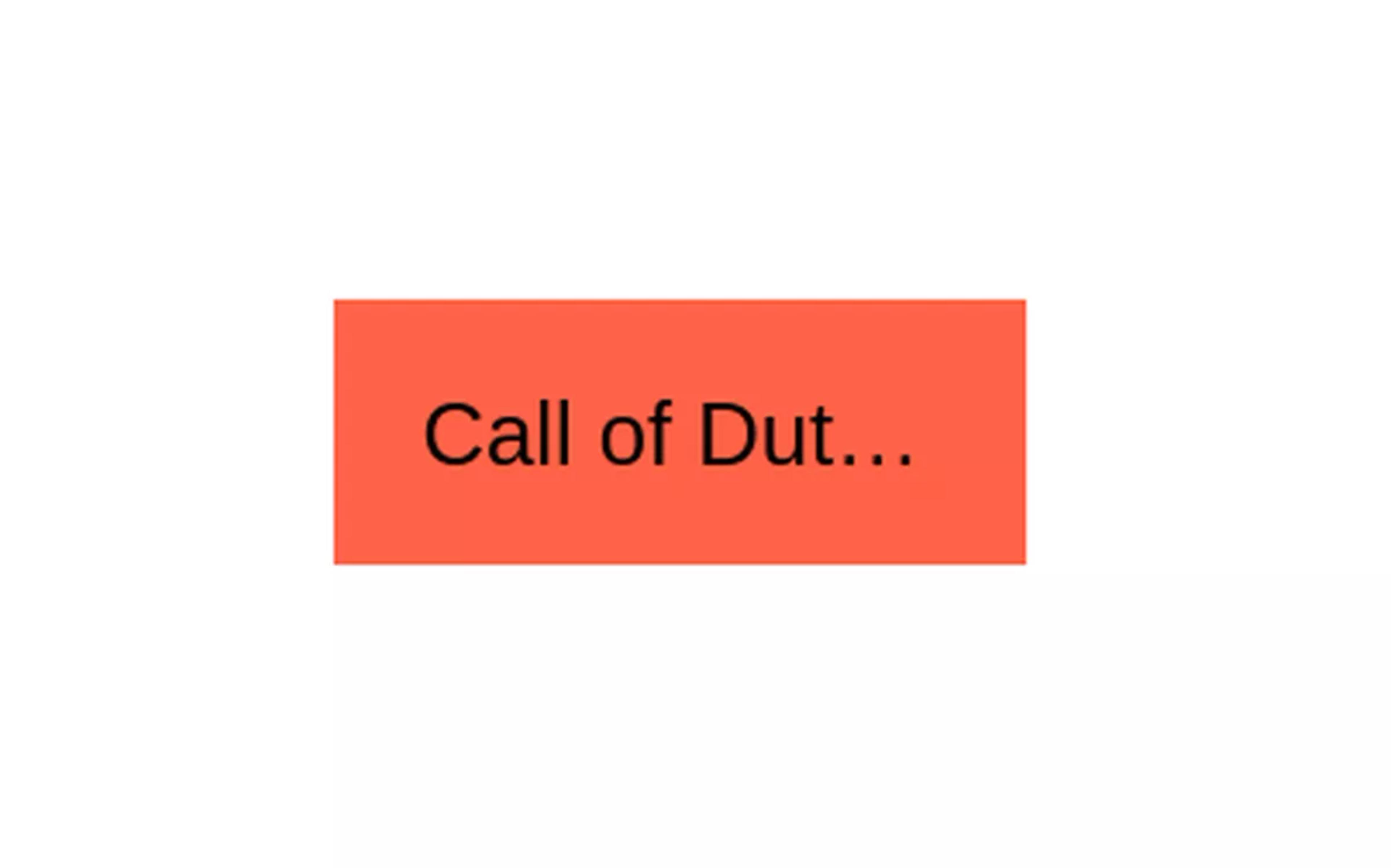 Box with the text Call of Duty: Modern Warfare, Modern Warfare is truncated
