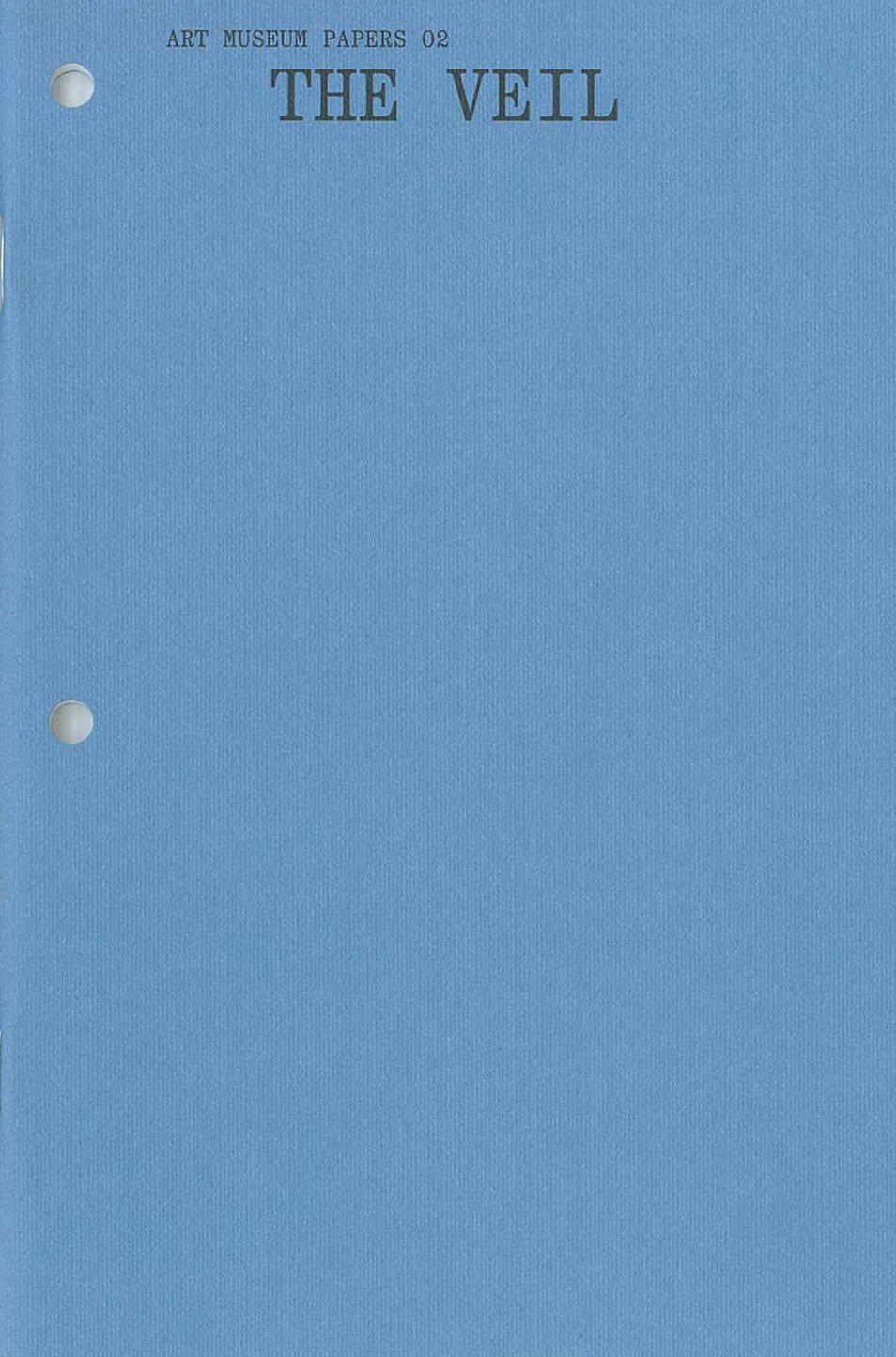 A blue book cover with the words THE VEIL in black