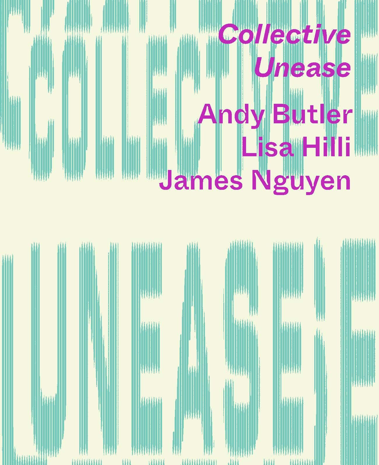 Collective Unease artwork with artists names