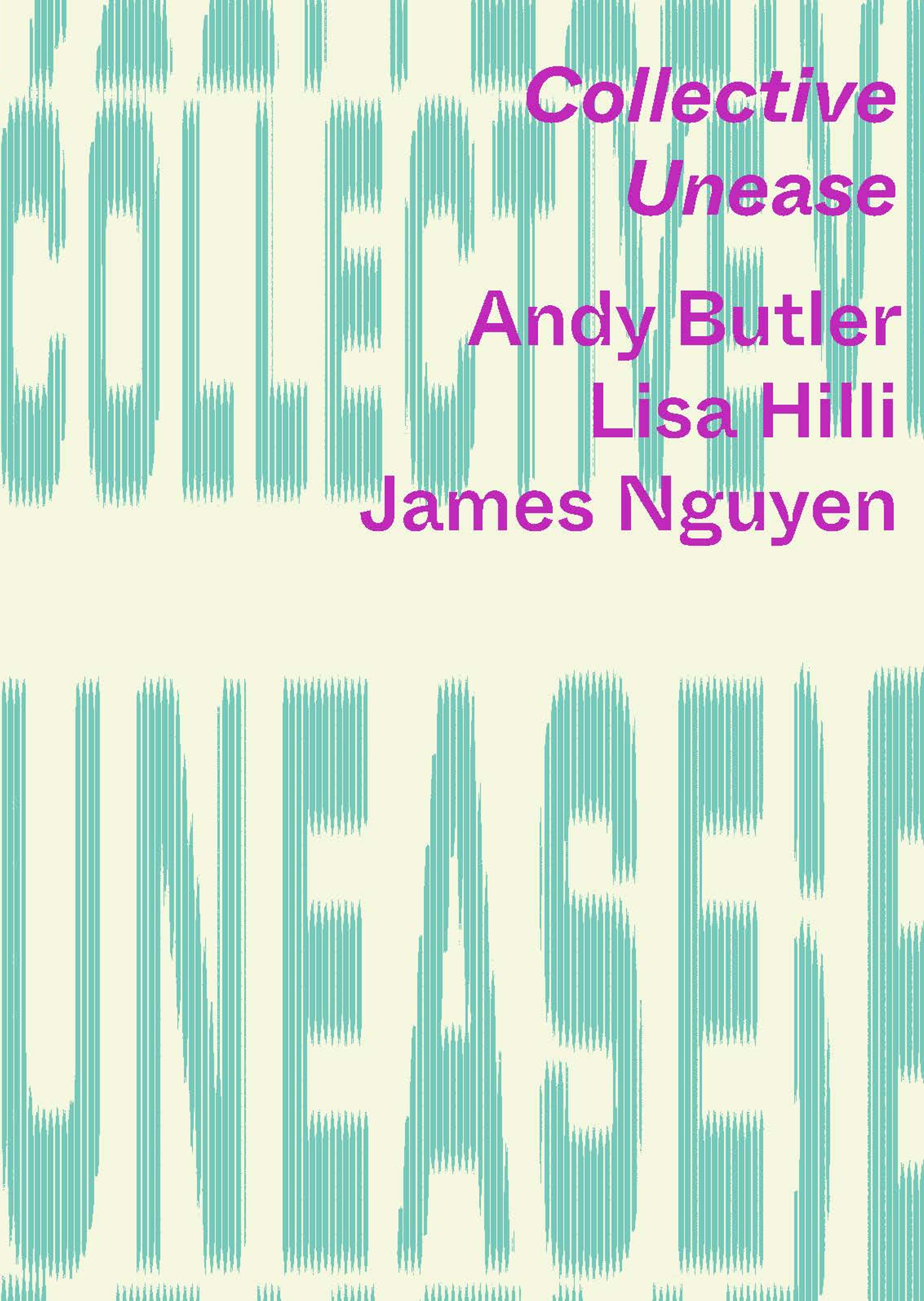 Collective Unease artwork with artists names