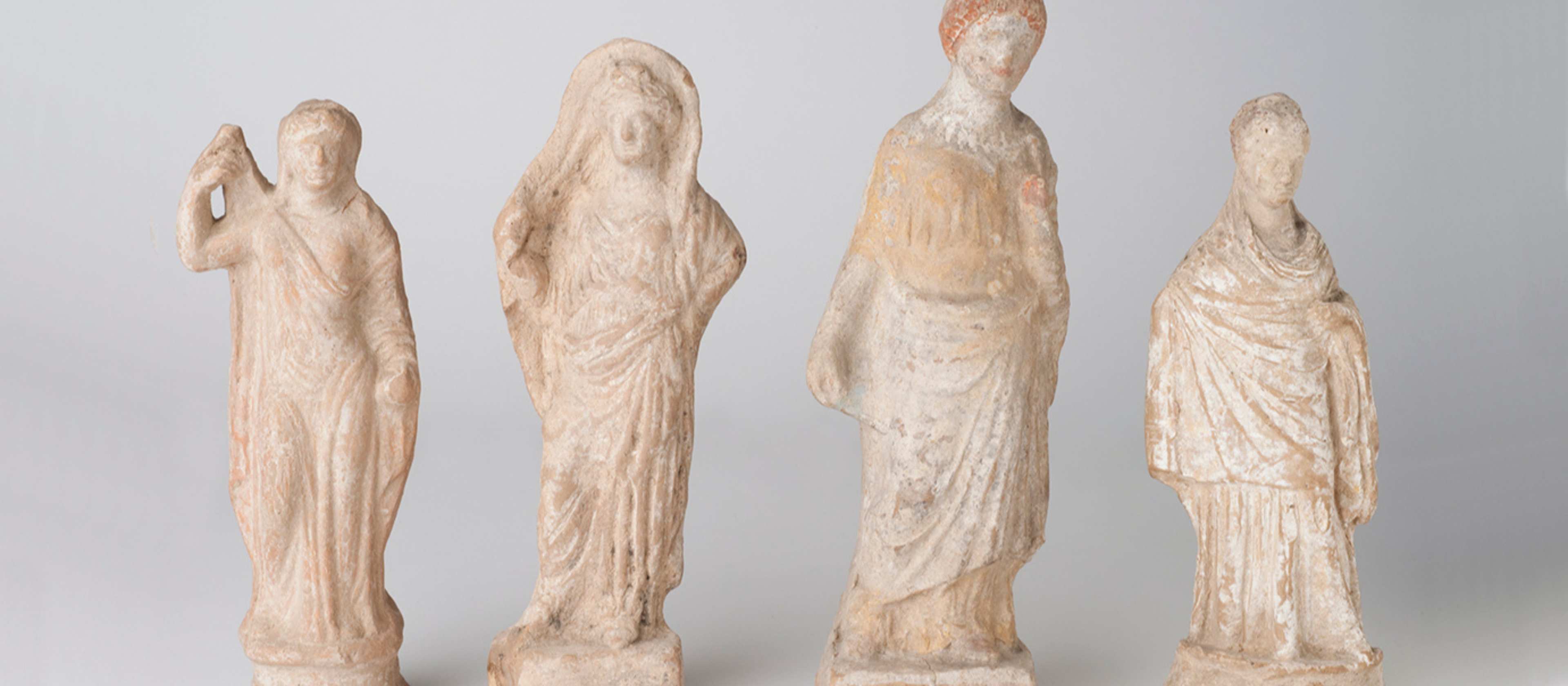 Four ancient terracotta figurines