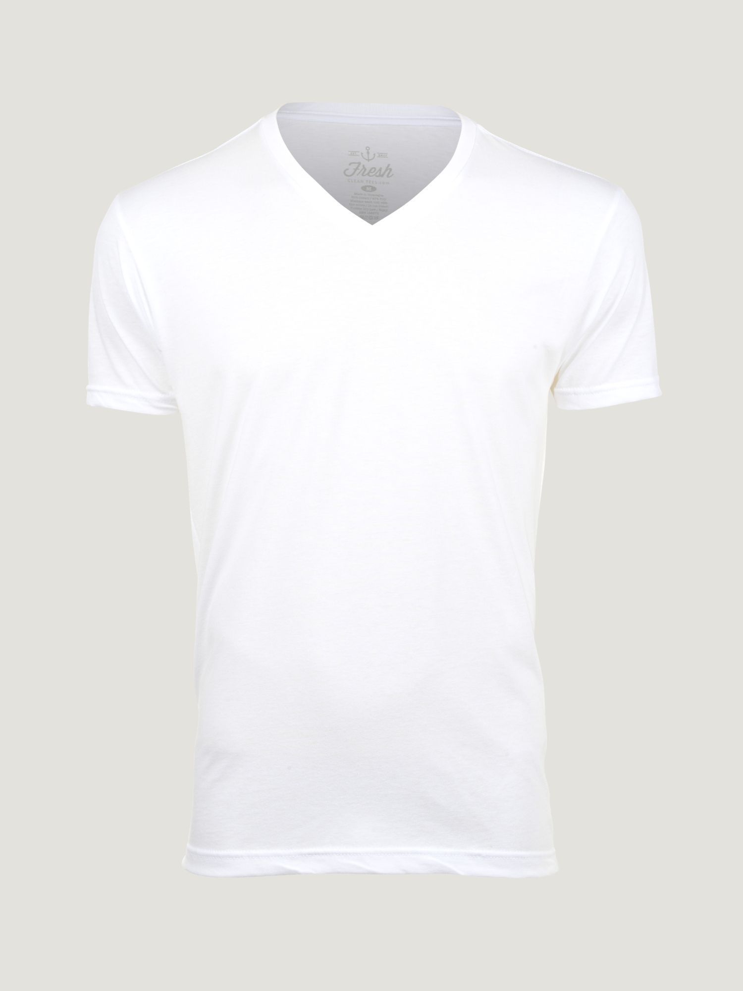 Muligt Far hulkende White V-Neck T-Shirt For Men | Fresh Clean Tees