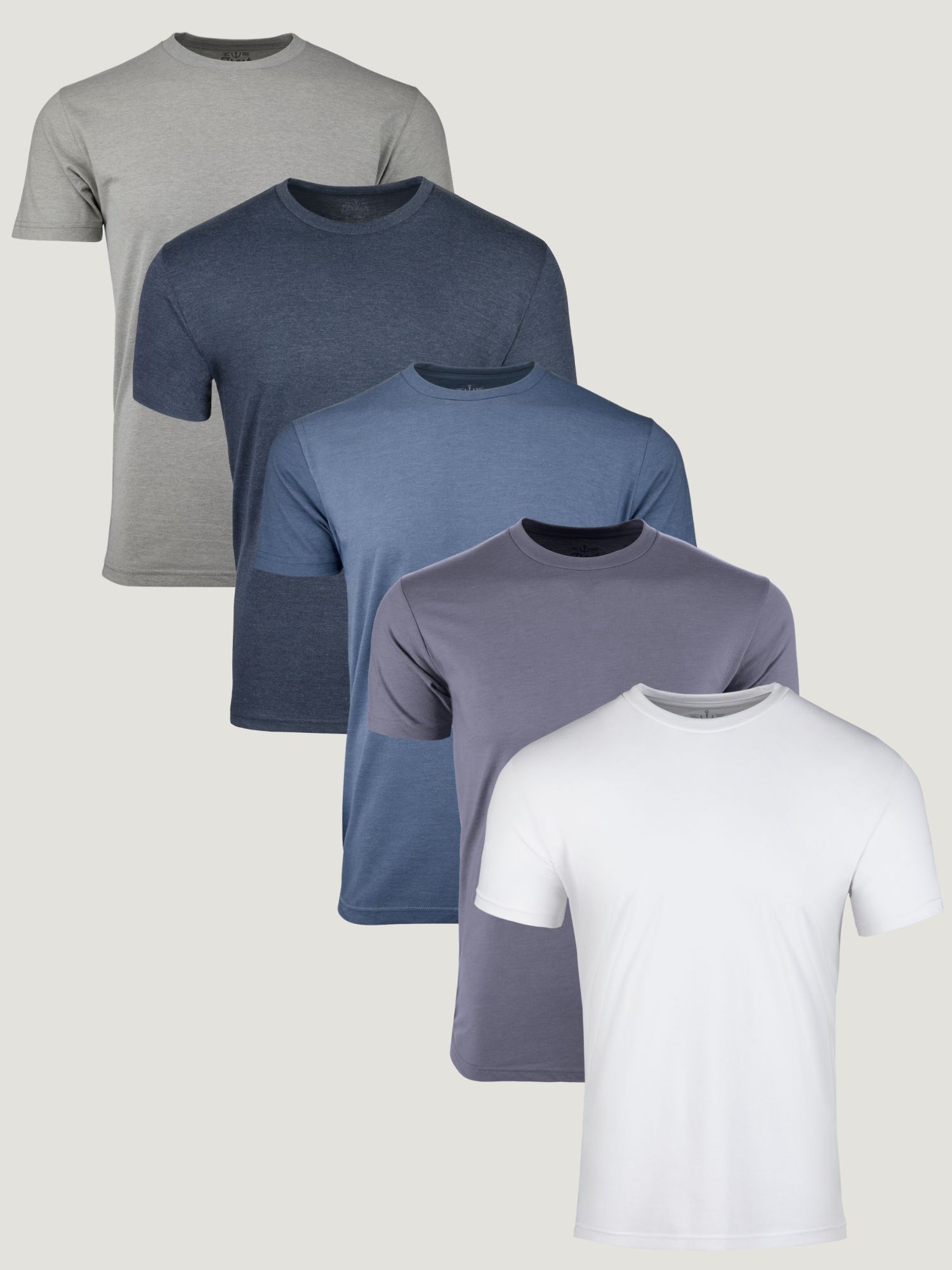 Cool Colors 5-Pack Tees | Heather Grey, Navy, Wedgewood, Slate, and ...