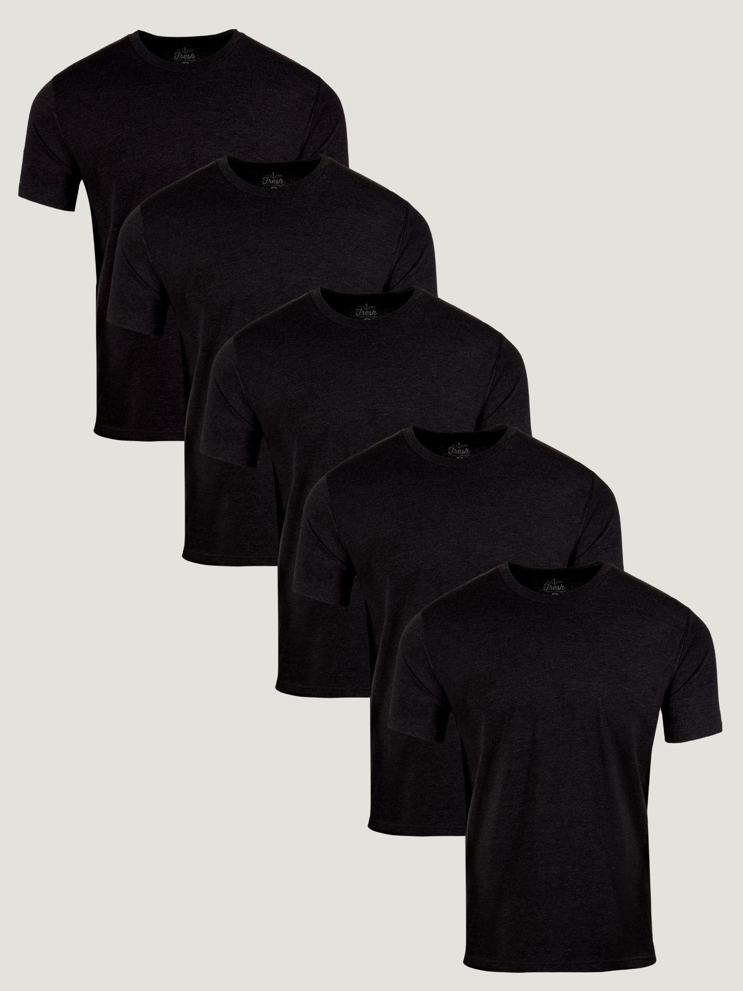 All Black Tee Shirt 5-Pack | Fresh Clean Threads