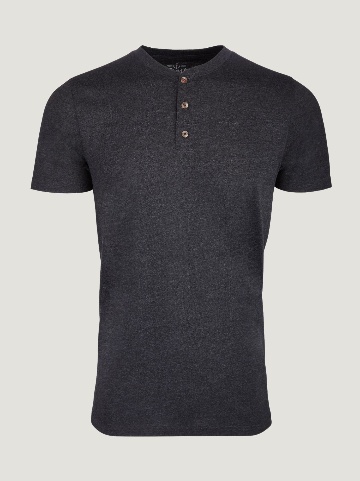 Charcoal Short Sleeve Henley For Men | Fresh Clean Tees