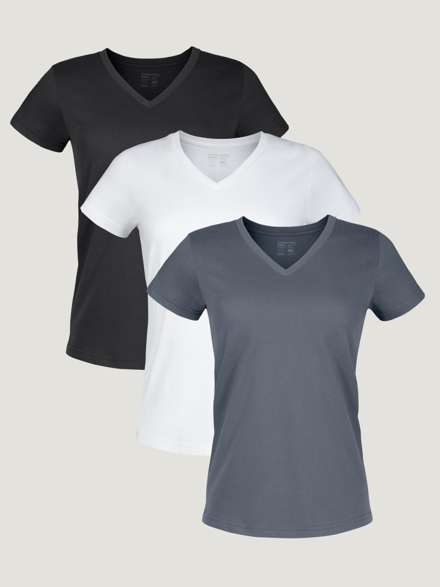 Women's Basic V-Neck 3-Pack | Fresh Clean Threads