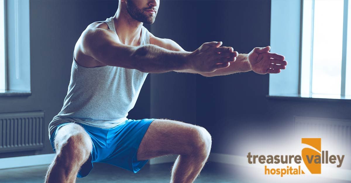 Man Doing Squats in Athletic Wear | Treasure Valley Hospital
