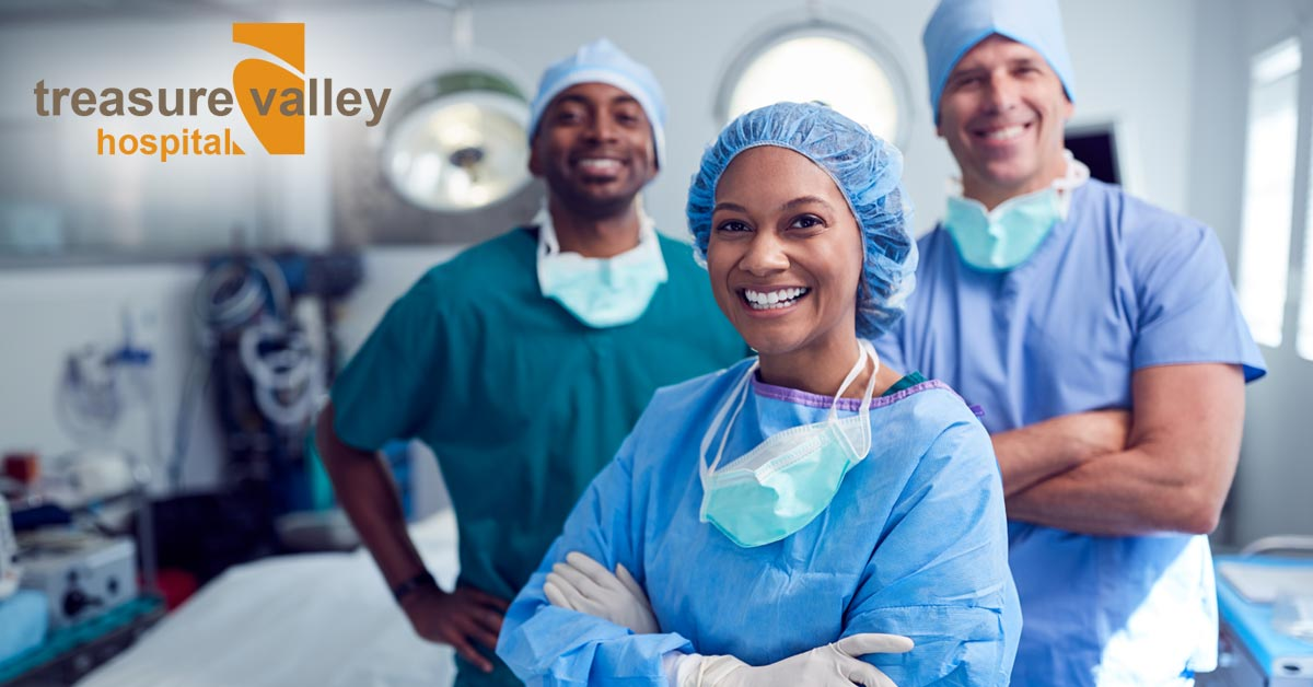 Three Smiling Surgeons in Operating Room | Treasure Valley Hospital