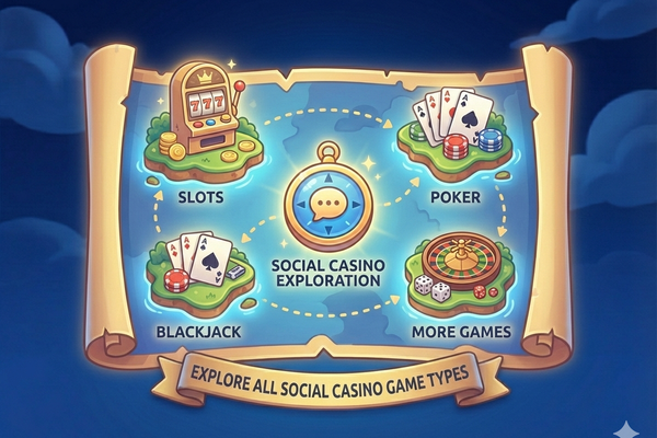 Explore All Social Casino Game Types: Slots, Poker, Blackjack & More