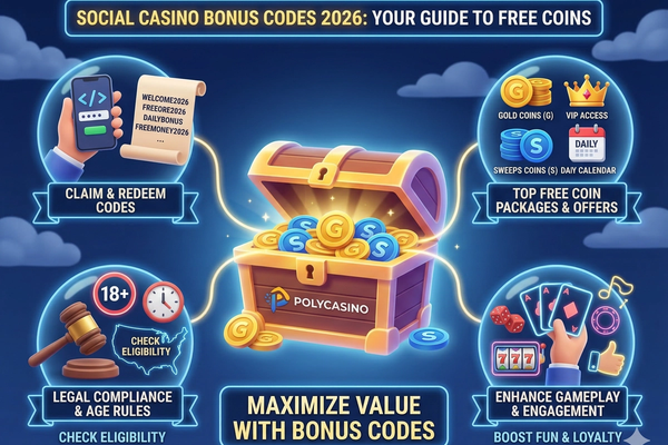 Social Casino Bonus Codes 2026: Best Free Coin Offers