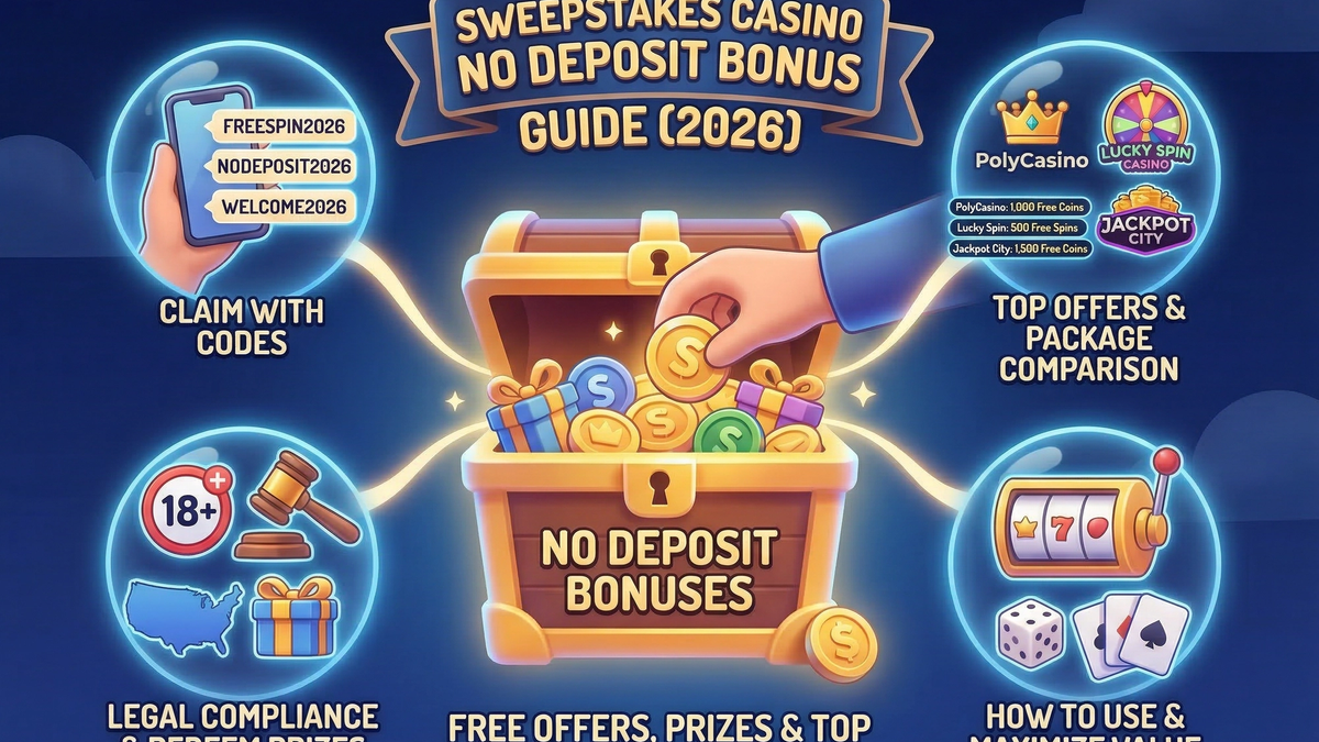 Sweepstakes Casino No Deposit Bonus: Top Free Offers and How to Use Them in 2026
