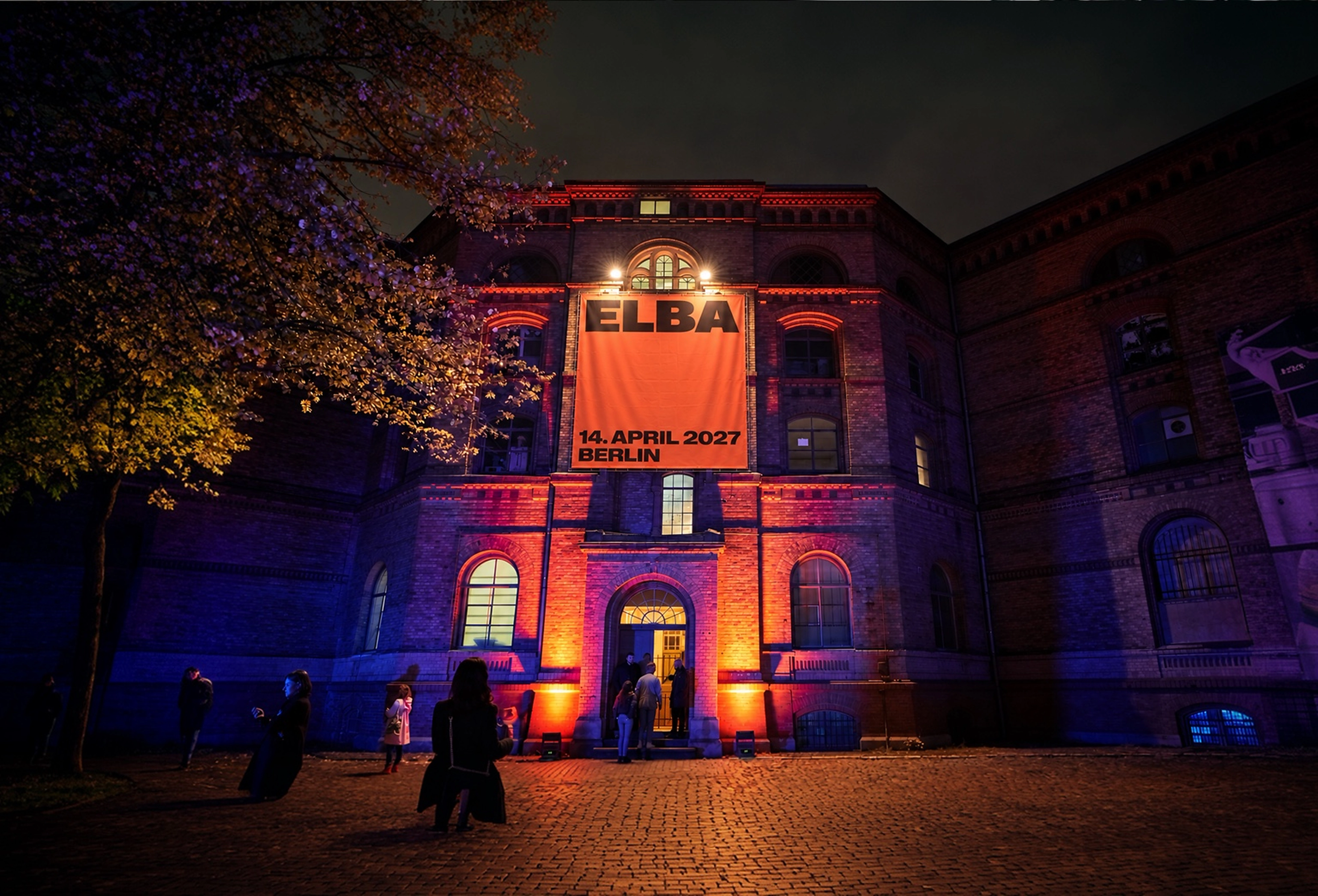 ELBA Conference bei Nacht, Banner 14. April 2027 Berlin