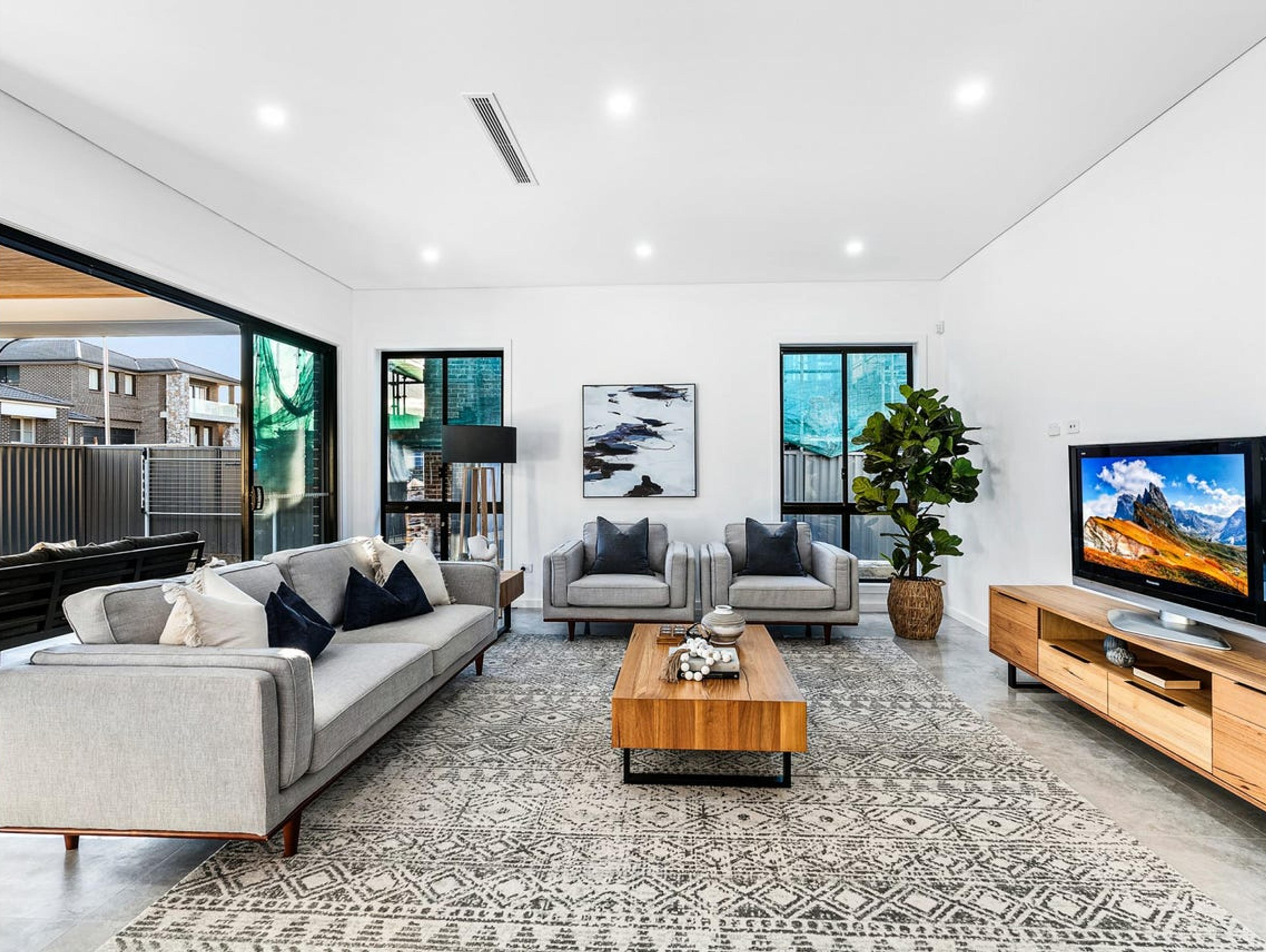 Dezire Homes build, modern open plan living room