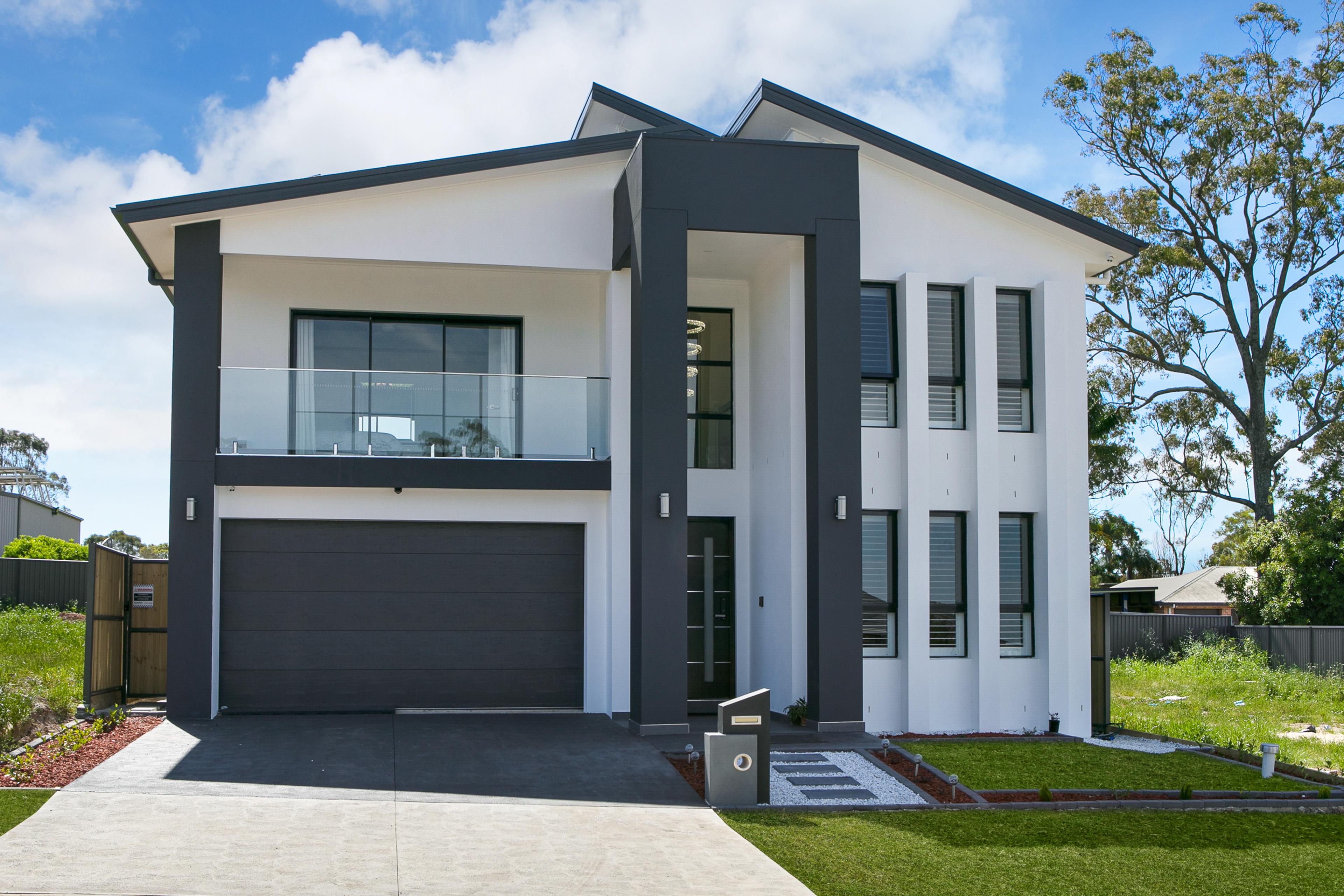 Dezire Homes build, modern custom facade with unique features