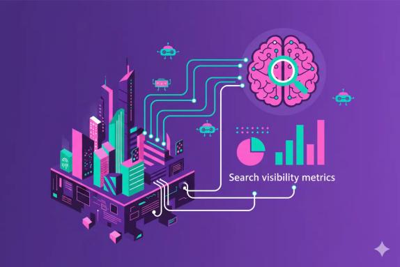 Illustration representing Measure AI Search Visibility: Playbook for AI Search Teams