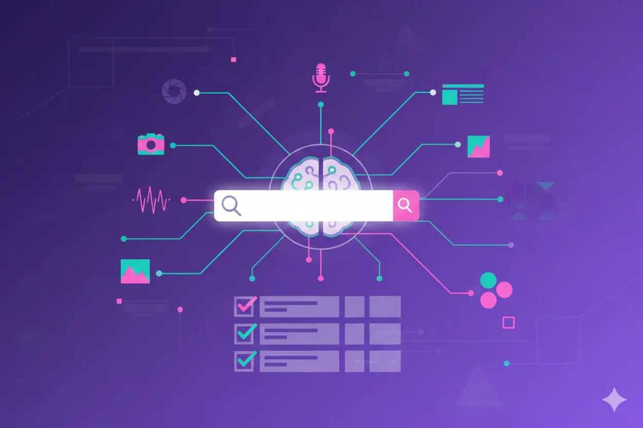 Illustration representing Multimodal Search Optimization: Framework & Checklist