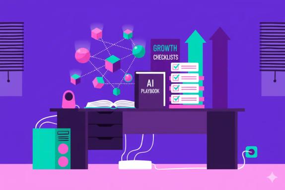 Illustration representing AI Search Entities: Growth Playbook with Checklists