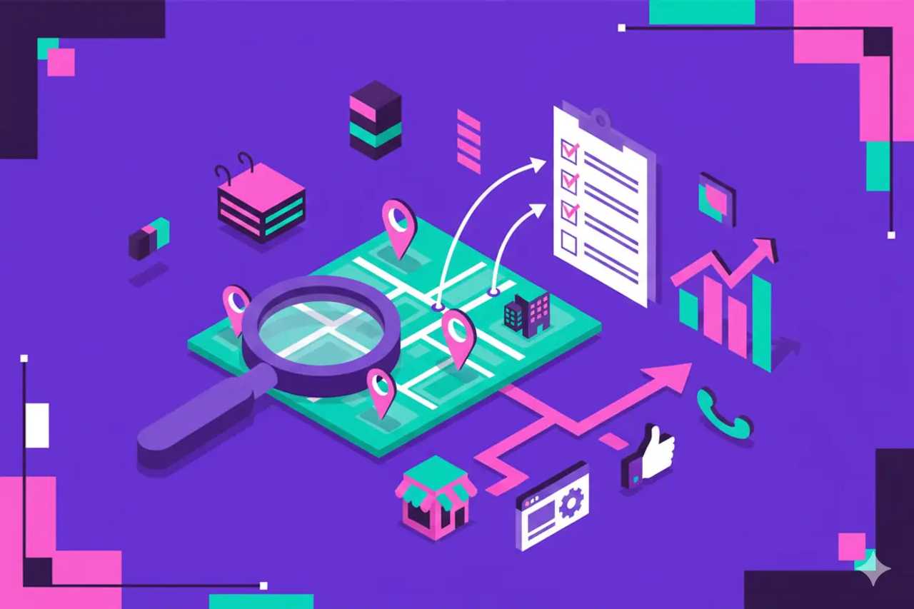 Illustration representing Local SEO Entities: Growth Playbook with Checklists