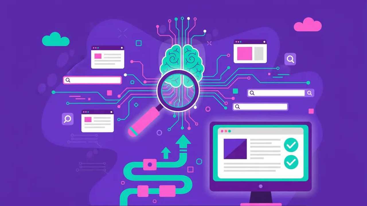 Illustration of AI Search Optimization