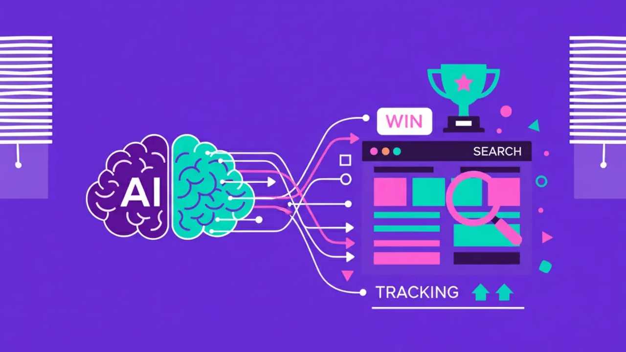 Illustration for AI search visibility tracking scorecard across ChatGPT, Perplexity and AI Overviews