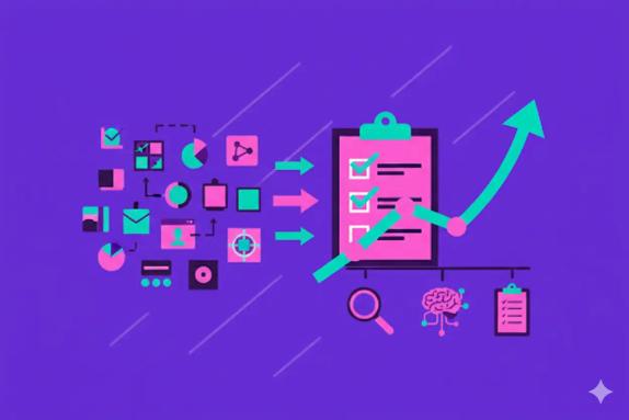 Illustration representing Semantic SEO Metrics: Growth Playbook with Checklists