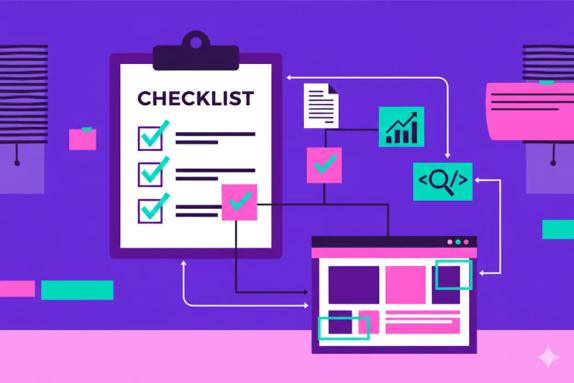 Illustration representing Article Schema Markup: Growth Playbook with Checklists