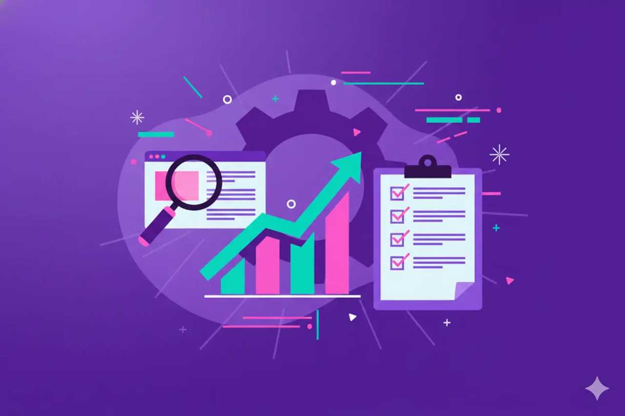 Illustration representing Prompt Experiments SEO: Growth Playbook with Checklists