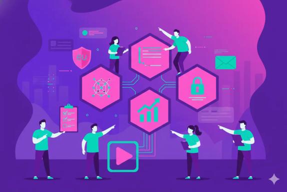 Illustration representing Eu AI Act SEO: Growth Playbook with Checklists for Teams