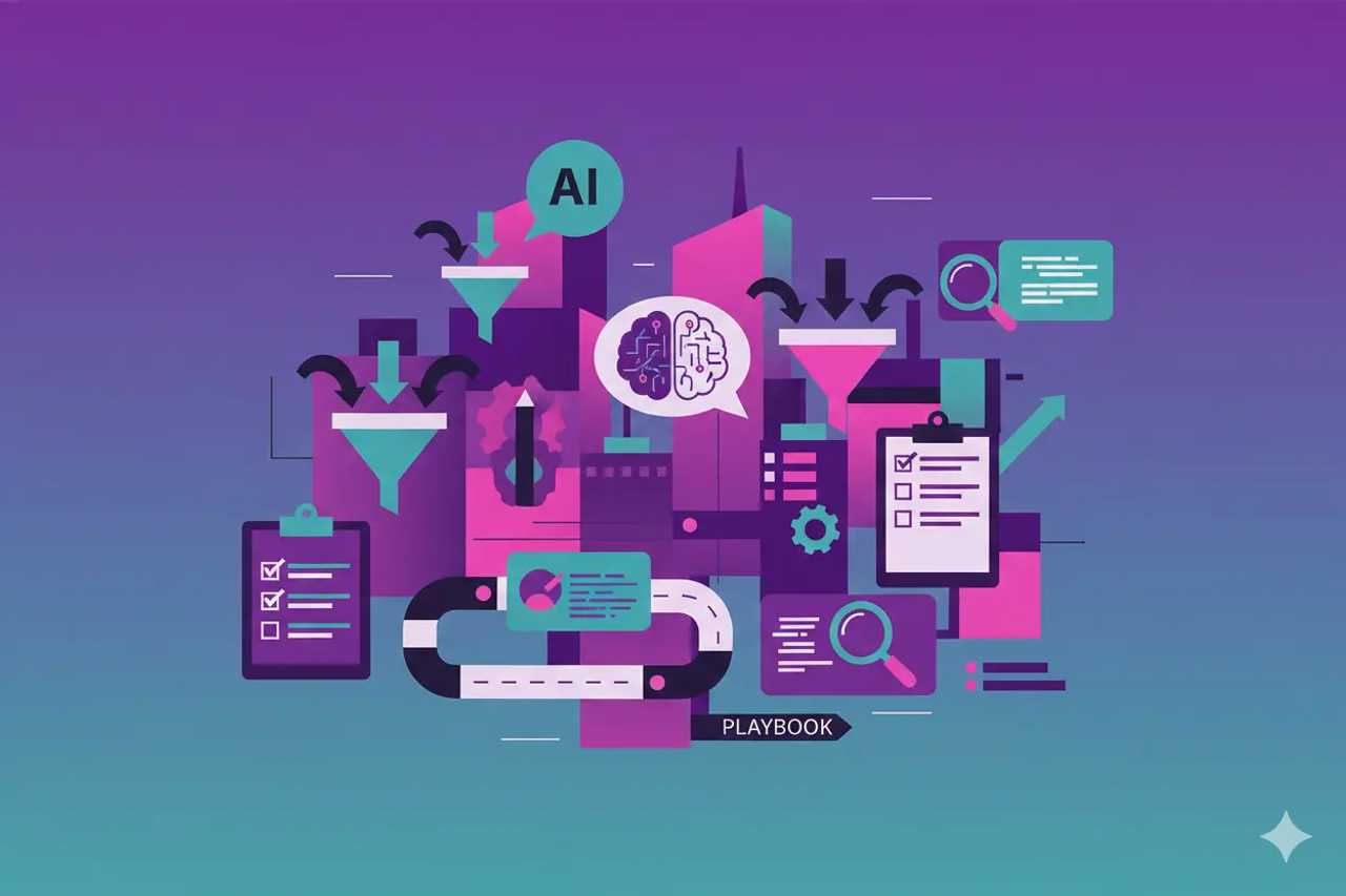 Illustration representing E E A T Audit Checklist: Traffic Playbook for AI Search