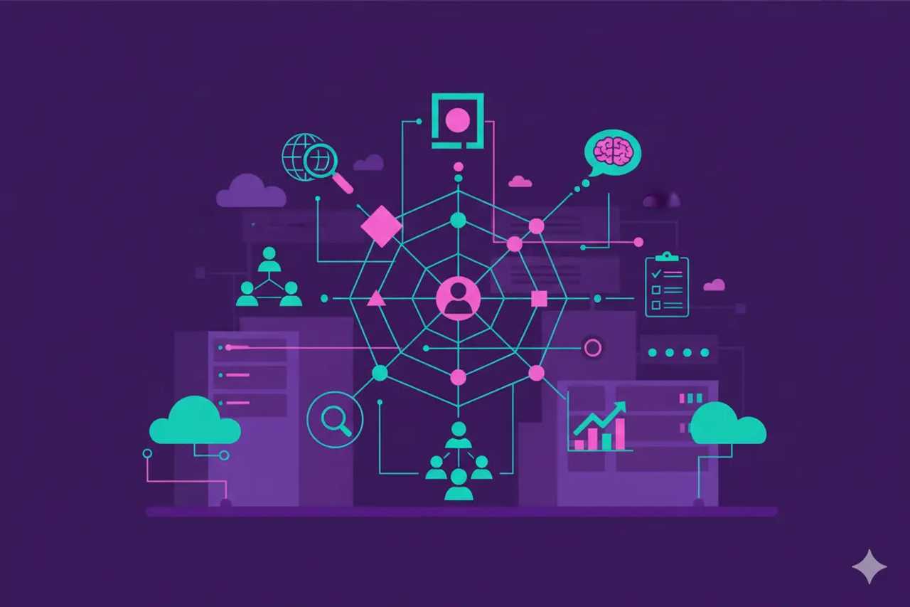 Illustration representing Entity SEO: Growth Playbook with Checklists for Teams