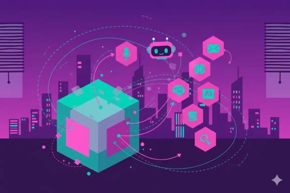 Illustration representing Schema Markup About Mentions: Playbook for AI Search Teams