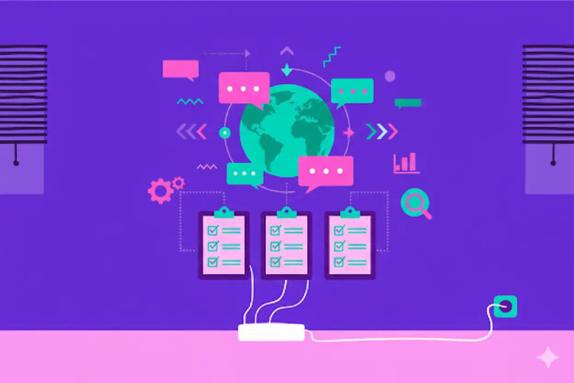 Illustration representing Multilingual AISO: Growth Playbook with Checklists