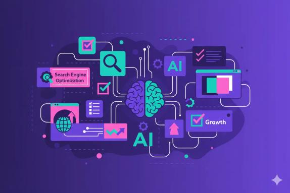 Illustration representing SEO Attribution AI: Growth Playbook with Checklists