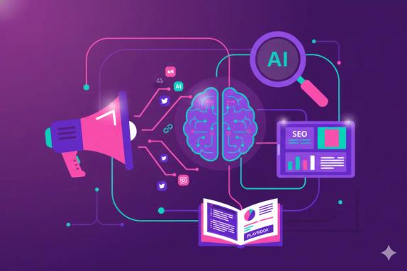 Illustration representing Digital Pr For SEO Content: Playbook for AI Search Teams