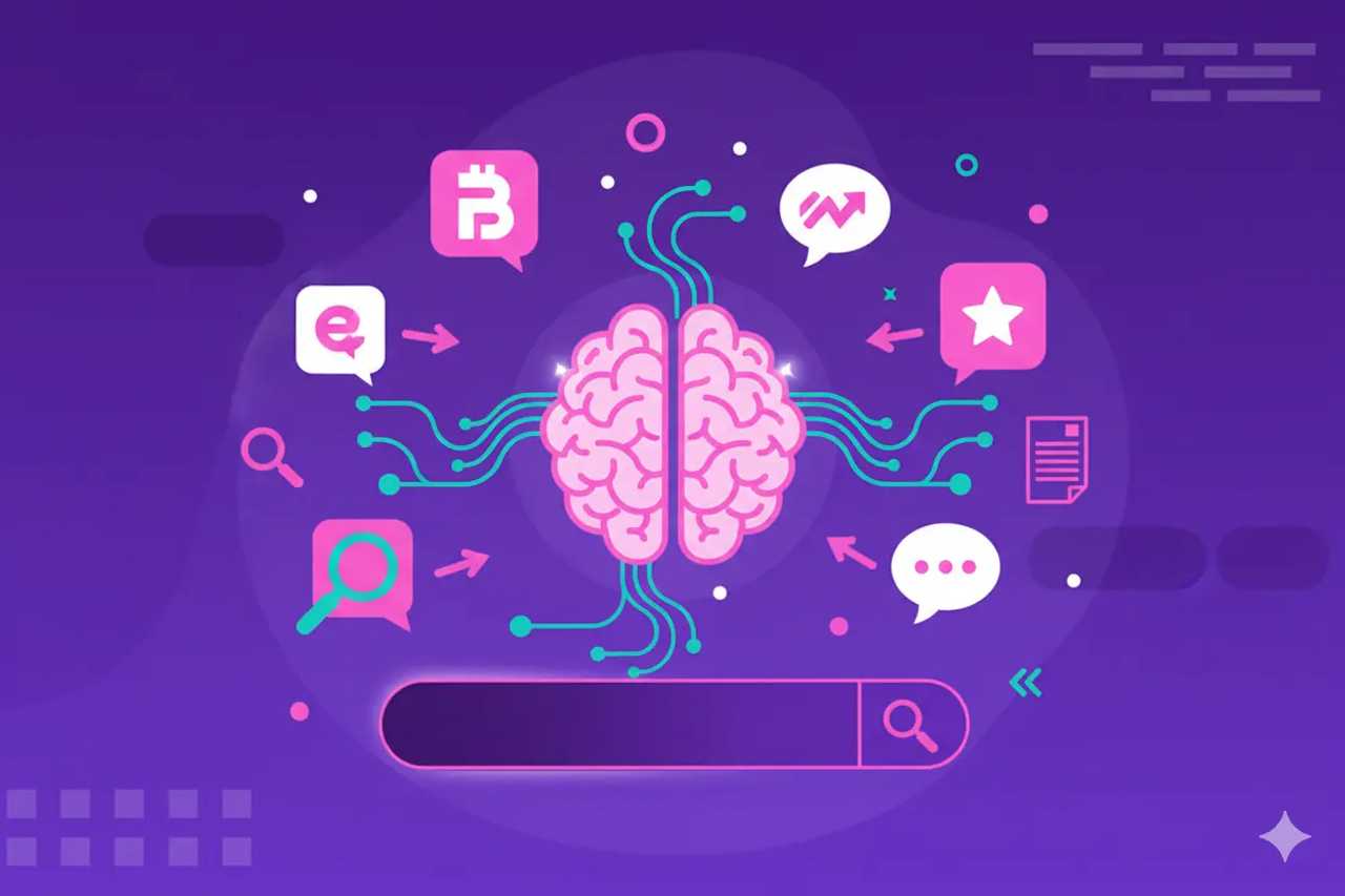 Illustration representing Brand Mentions For AI Search: Playbook for AI Search Teams