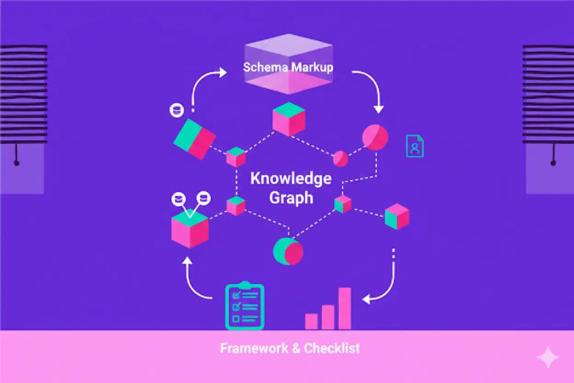Illustration representing Schema Markup Knowledge Graph: Framework & Checklist