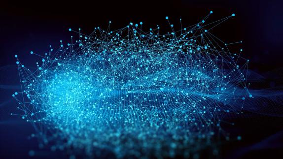 3d low poly abstract background with shallow depth of field