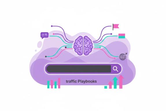 Illustration representing Multilingual SEO Content: Traffic Playbook for AI Search
