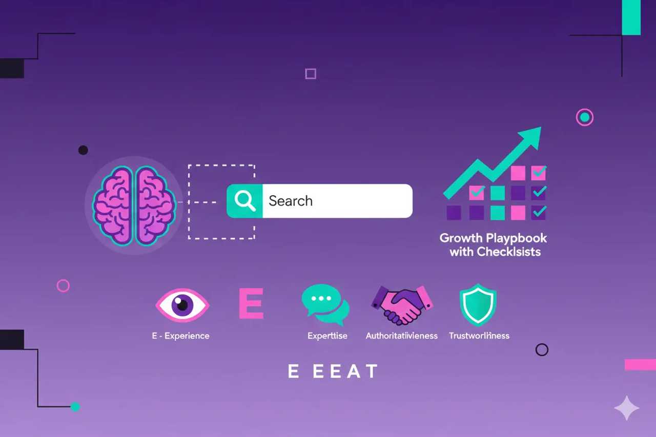 Illustration representing E E A T For AI Search: Growth Playbook with Checklists