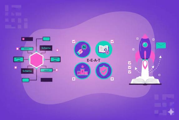 Illustration representing Schema For E E A T: Growth Playbook with Checklists