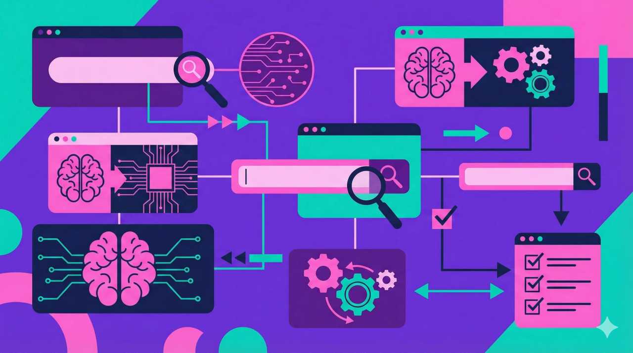 Illustration representing Technical AI Search Optimization: Framework & Checklist