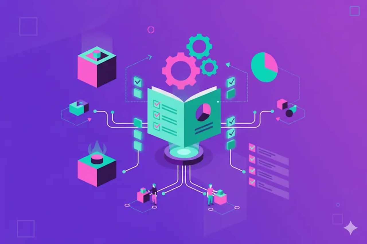 Illustration representing Schema Governance: Growth Playbook with Checklists
