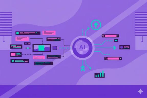 Illustration representing Schema Markup Templates: Traffic Playbook for AI Search
