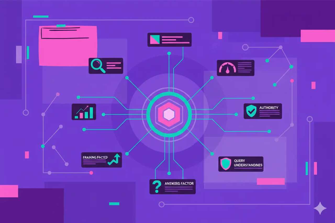 Illustration representing Answer Engine Optimization Ranking Factors: Actionable Guide