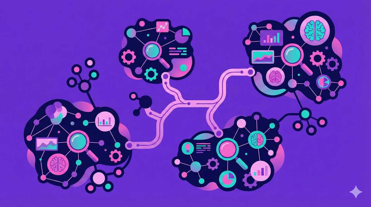 Illustration representing Topical Authority Clusters: Playbook for AI Search Teams