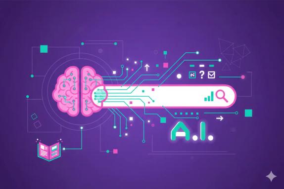 Illustration representing Keyword Research Prompts: Traffic Playbook for AI Search