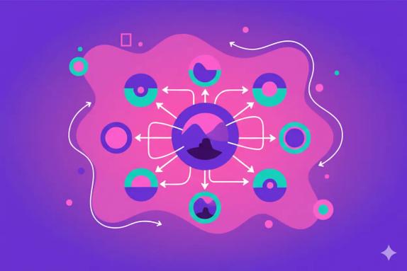 Illustration representing Topic Clusters Internal Linking: Framework & Checklist